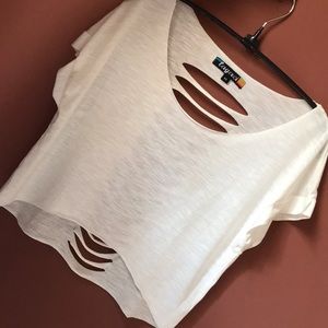 Lagaci White Bathing Suit Cover-Up Shirt